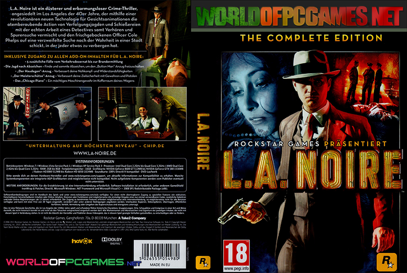 L.A Noire Free Download PC Game By Worldofpcgames.net