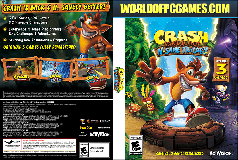 Crash Bandicoot N Sane Trilogy Free Download PC Game By Worldofpcgames.com